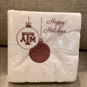 Embossed Texas ATM Aggies Christmas Napkins
